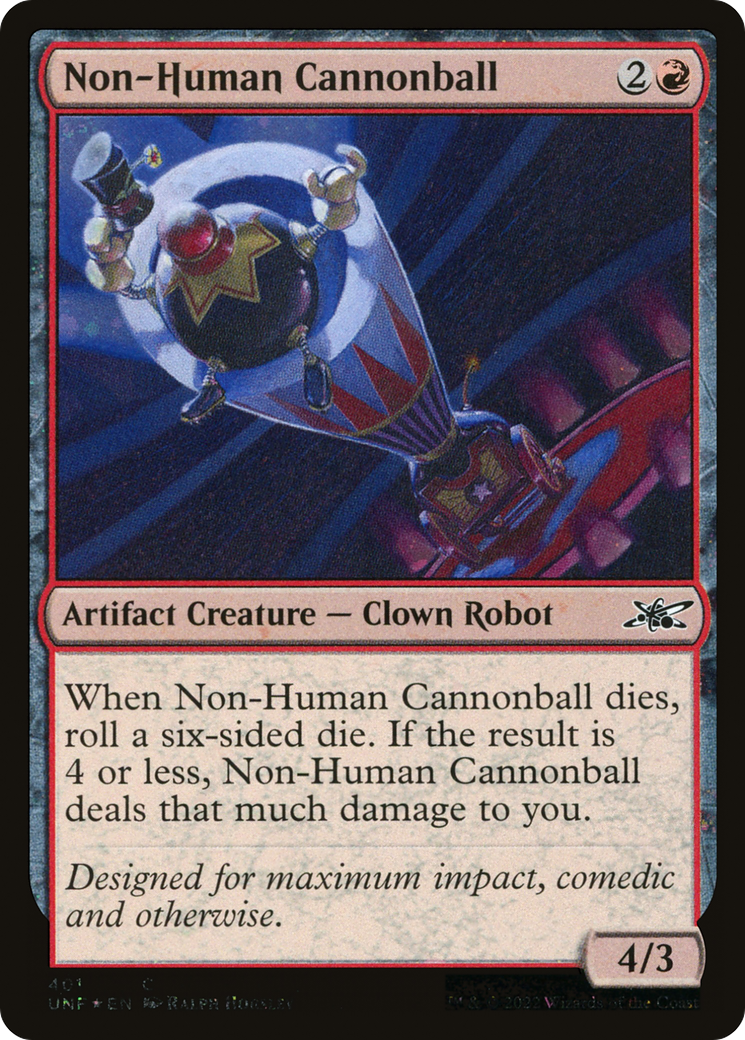 Non-Human Cannonball (Galaxy Foil) (UNF-401) [Unfinity] Foil