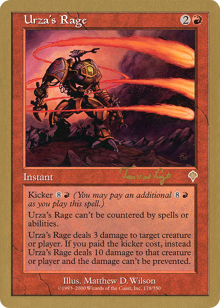 Urza's Rage - 2001 Tom van de Logt (INV) [World Championship Decks 2001]