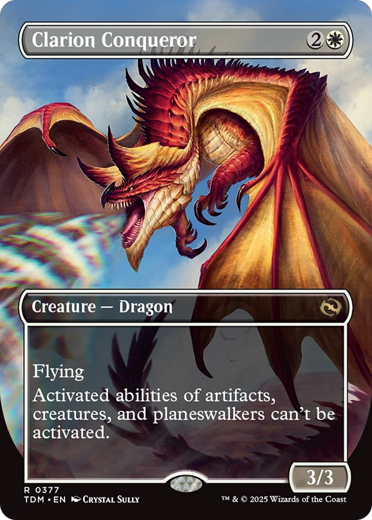 Clarion Conqueror (Borderless) (TDM-377) [Tarkir: Dragonstorm] Foil