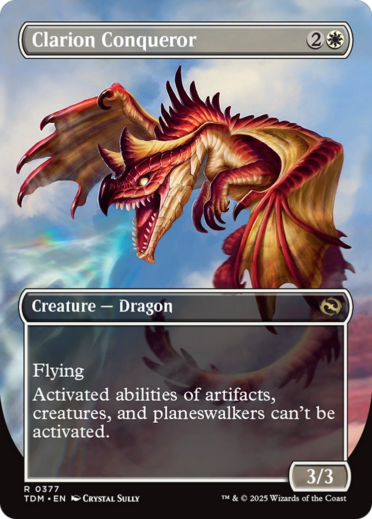 Clarion Conqueror (Borderless) (TDM-377) [Tarkir: Dragonstorm] Foil