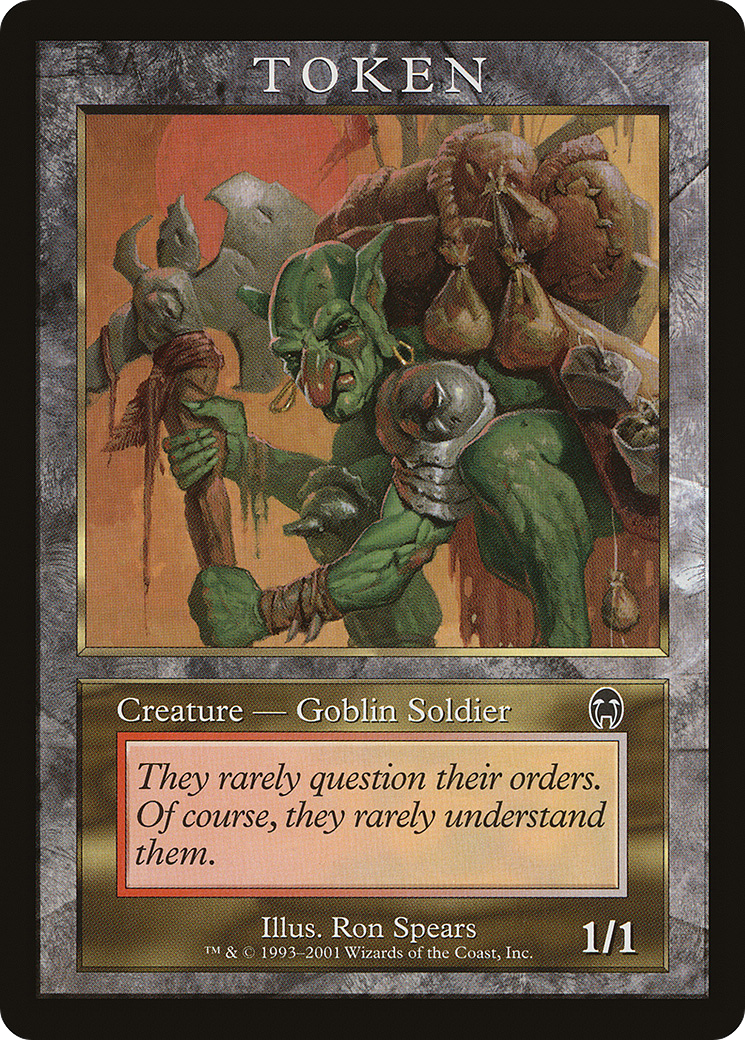 Goblin Soldier Token (APC) [Magic Player Rewards 2001]