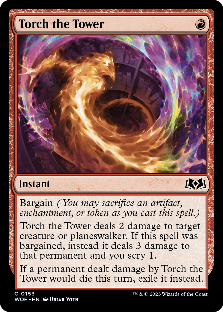 Torch the Tower (WOE-153) [Wilds of Eldraine]