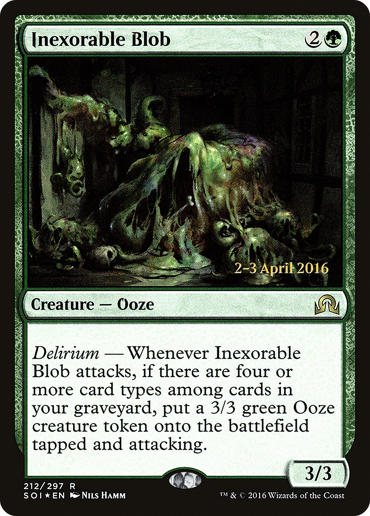 Inexorable Blob (PRE-212) [Shadows over Innistrad Promos] Foil