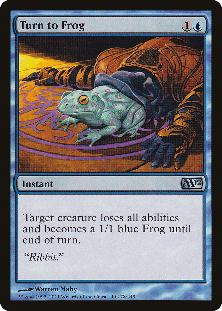 Turn to Frog (M12-078) [Magic 2012] Foil