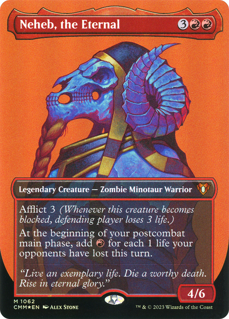 Neheb, the Eternal (Textured Foil) (CMM-1062) (Borderless) [Commander Masters] Foil