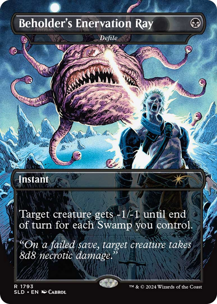 Beholder's Enervation Ray - Defile (SLD-1793) (Borderless) [Secret Lair Drop]