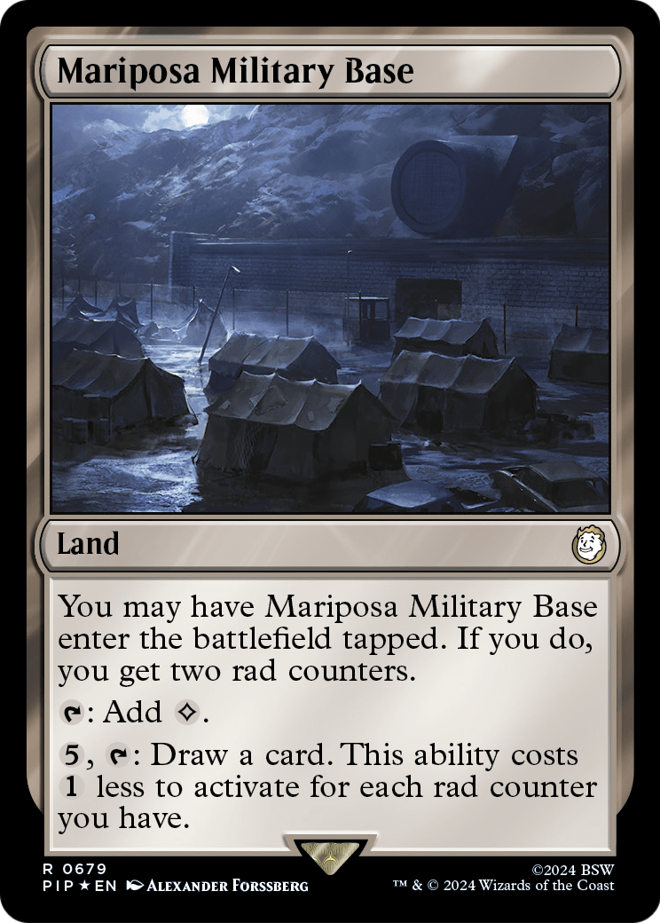 Mariposa Military Base (Surge Foil) (PIP-679) [Fallout] Foil