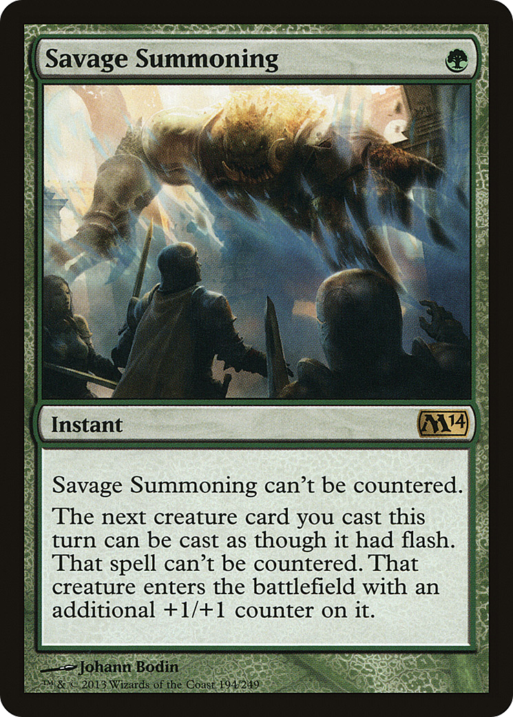 Savage Summoning (M14-194) [Magic 2014]