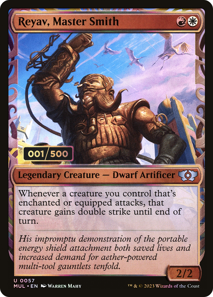 Reyav, Master Smith (Serial Numbered) (MUL-187) (Showcase) [Multiverse Legends] Foil