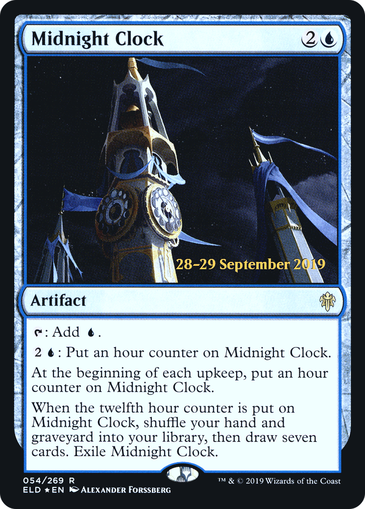 Midnight Clock (PRE-054) [Throne of Eldraine Promos] Foil
