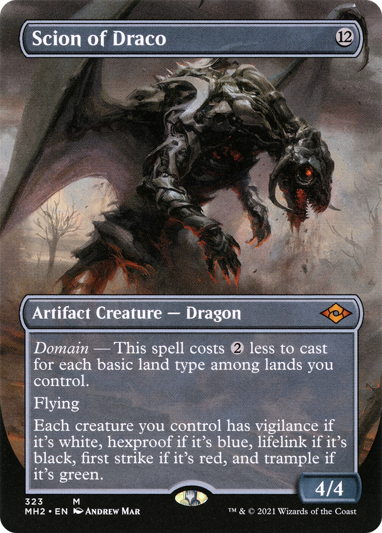 Scion of Draco (Borderless) (MH2-323) [Modern Horizons 2] Foil