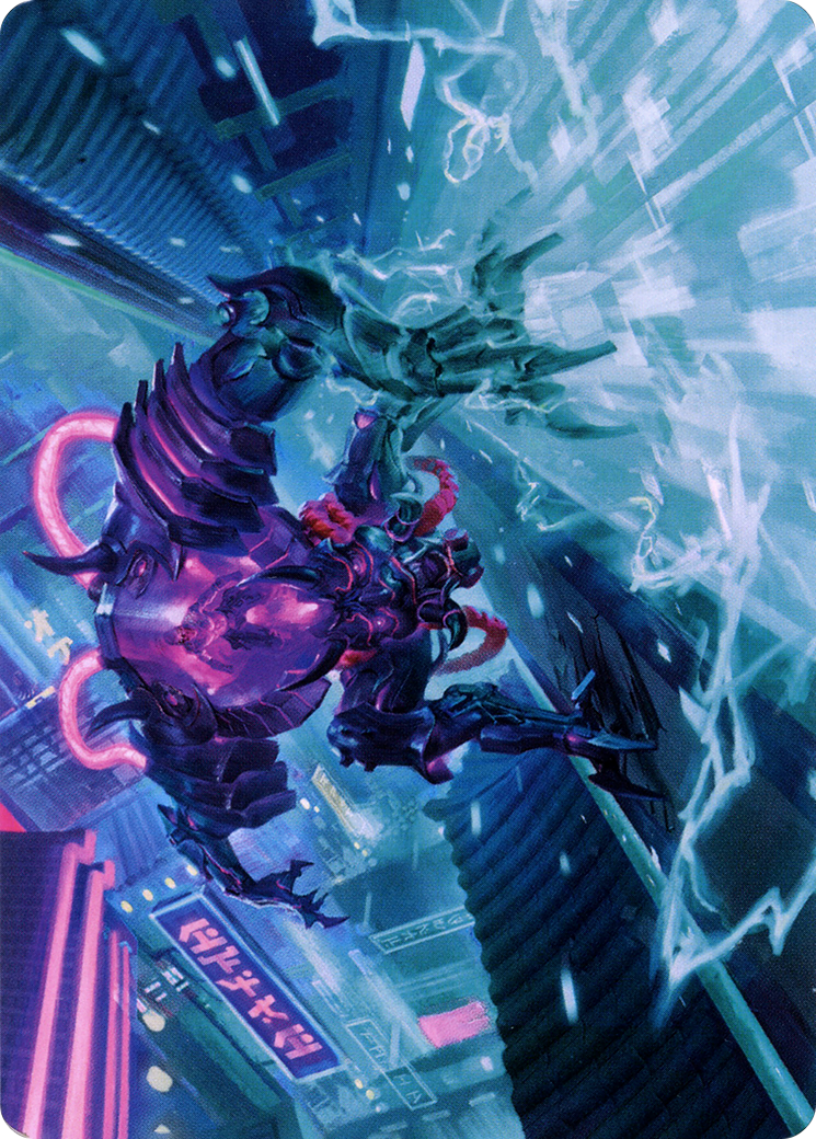 Surgehacker Mech // Surgehacker Mech (ANEO-045) (Borderless) [Neon Dynasty Art Series] Foil