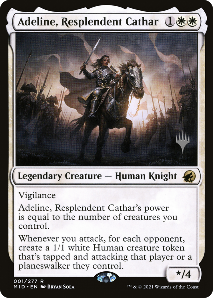 Adeline, Resplendent Cathar (PPMID-001) [Promo Pack: Innistrad: Midnight Hunt Promos]