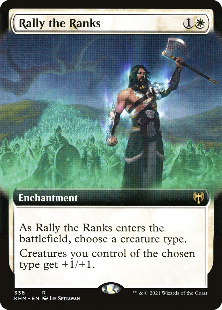 Rally the Ranks (Extended Art) (KHM-336) [Kaldheim] Foil