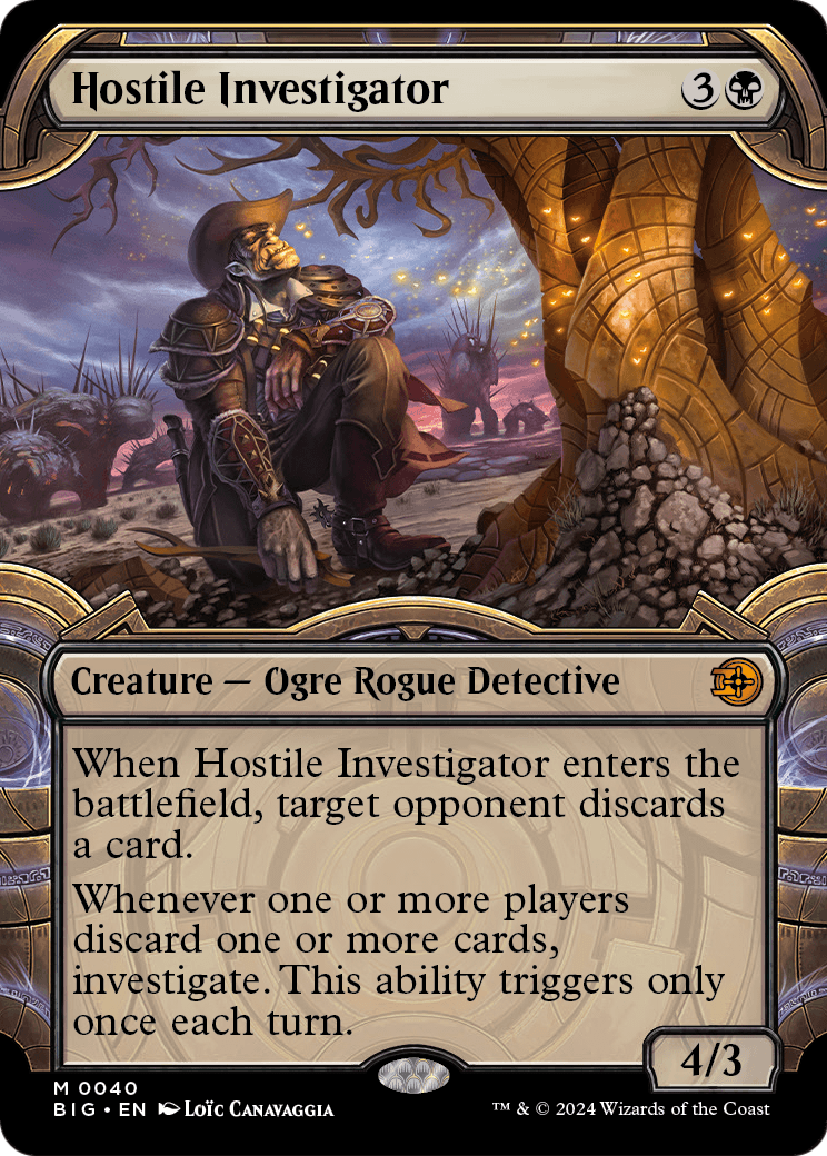 Hostile Investigator (Showcase) (BIG-040) [The Big Score] Foil