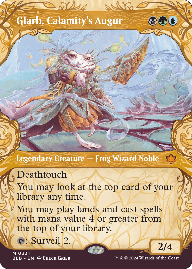 Glarb, Calamity's Augur (Showcase) (BLB-331) (Borderless) [Bloomburrow] Foil