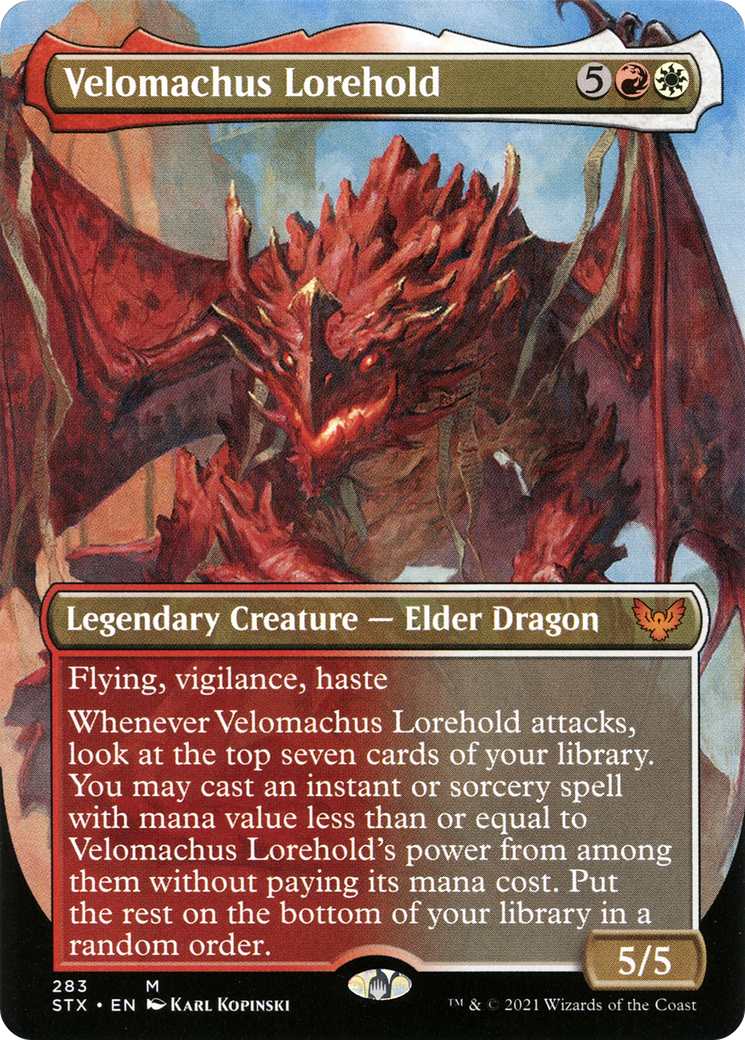 Velomachus Lorehold (Borderless) (STX-283) [Strixhaven: School of Mages]