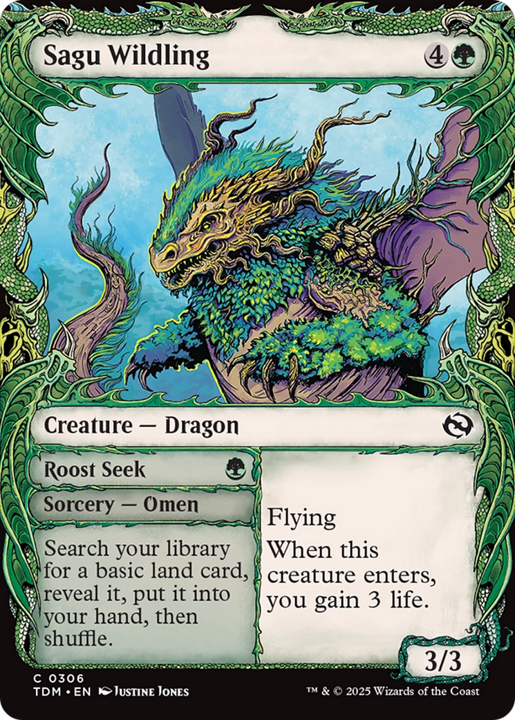 Sagu Wildling (Showcase) (TDM-306) [Tarkir: Dragonstorm] Foil