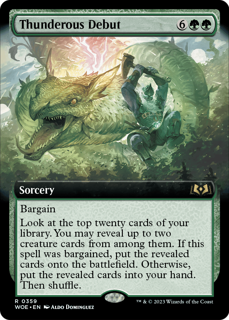 Thunderous Debut (Extended Art) (WOE-359) [Wilds of Eldraine] Foil