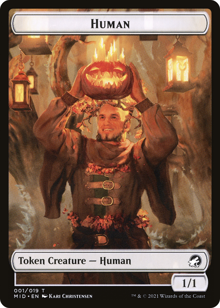Human (TMID-001) [Innistrad: Midnight Hunt Tokens]