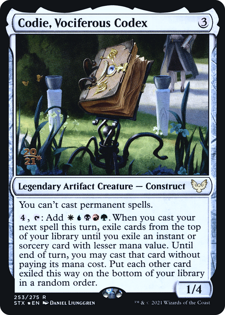Codie, Vociferous Codex (PRE-253) [Strixhaven: School of Mages Promos] Foil