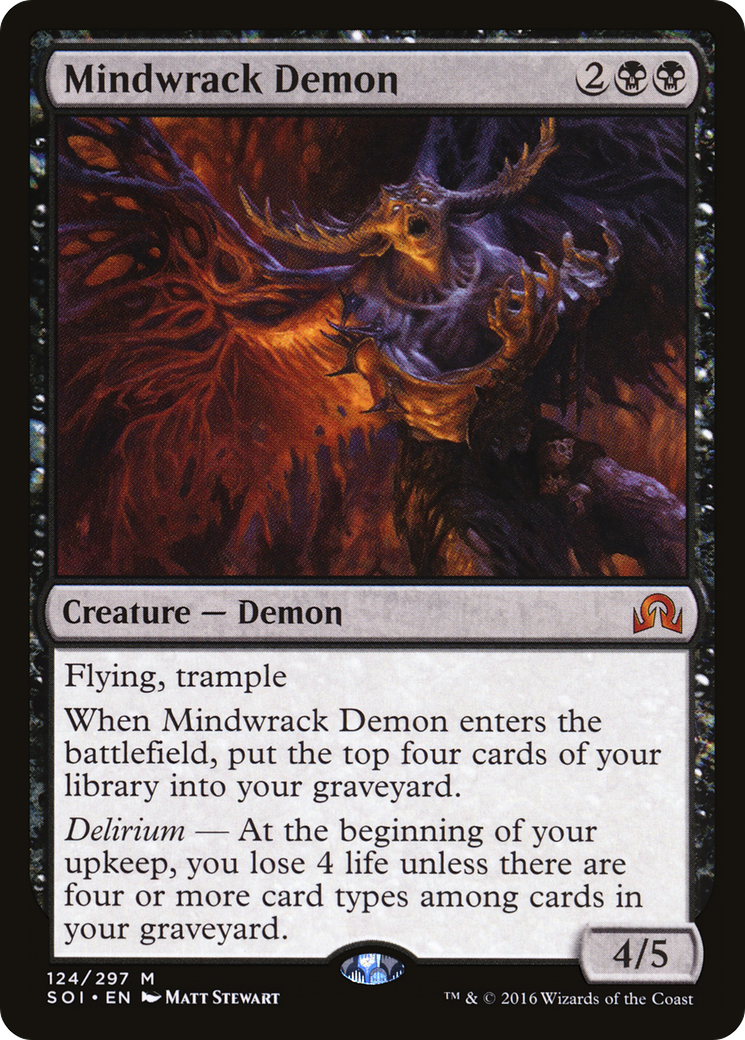 Mindwrack Demon (SOI-124) [Shadows over Innistrad] Foil