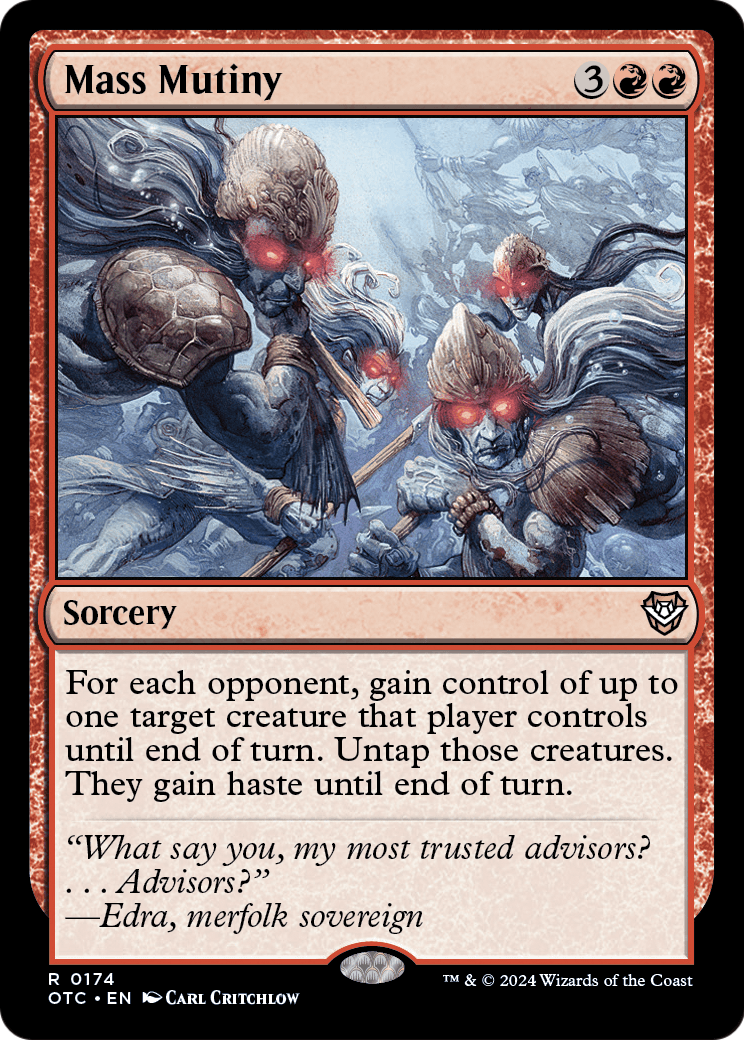 Mass Mutiny (OTC-174) [Outlaws of Thunder Junction Commander]