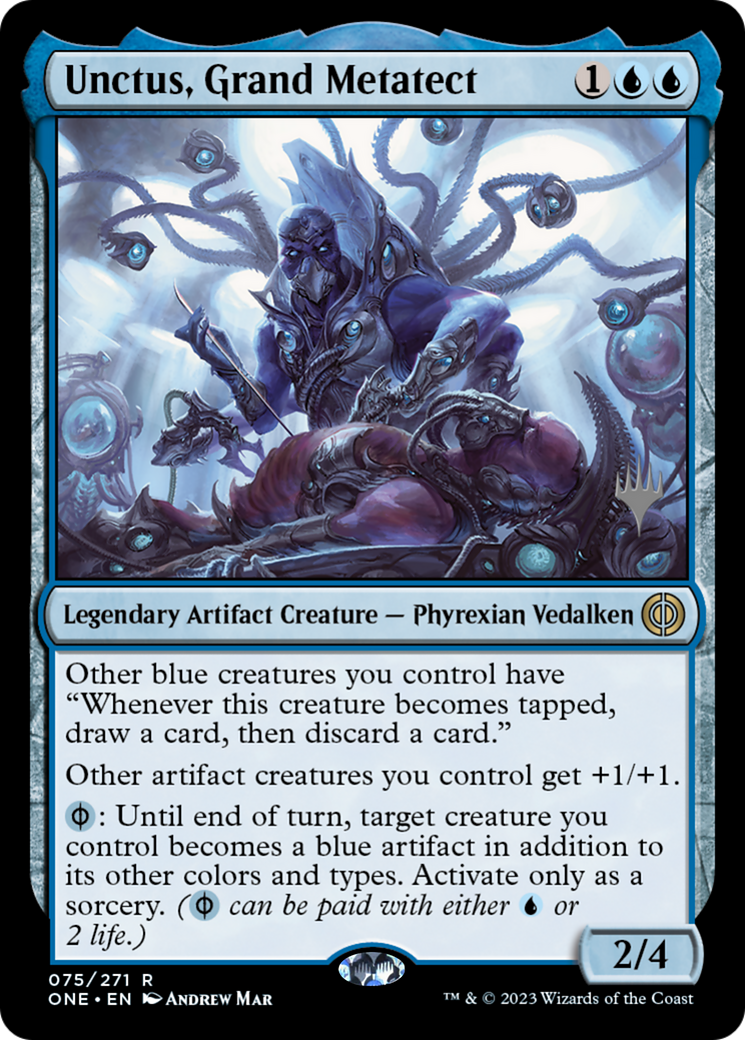 Unctus, Grand Metatect (PPONE-075) [Promo Pack: Phyrexia: All Will Be One Promos] Foil