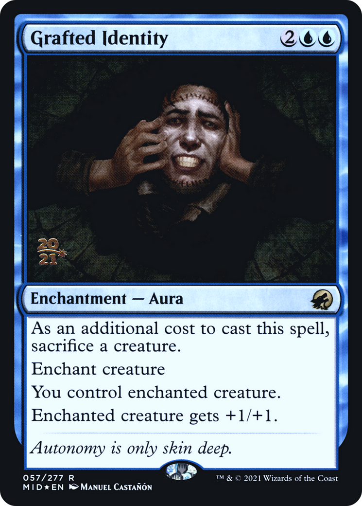 Grafted Identity (PRE-057) [Innistrad: Midnight Hunt Promos] Foil