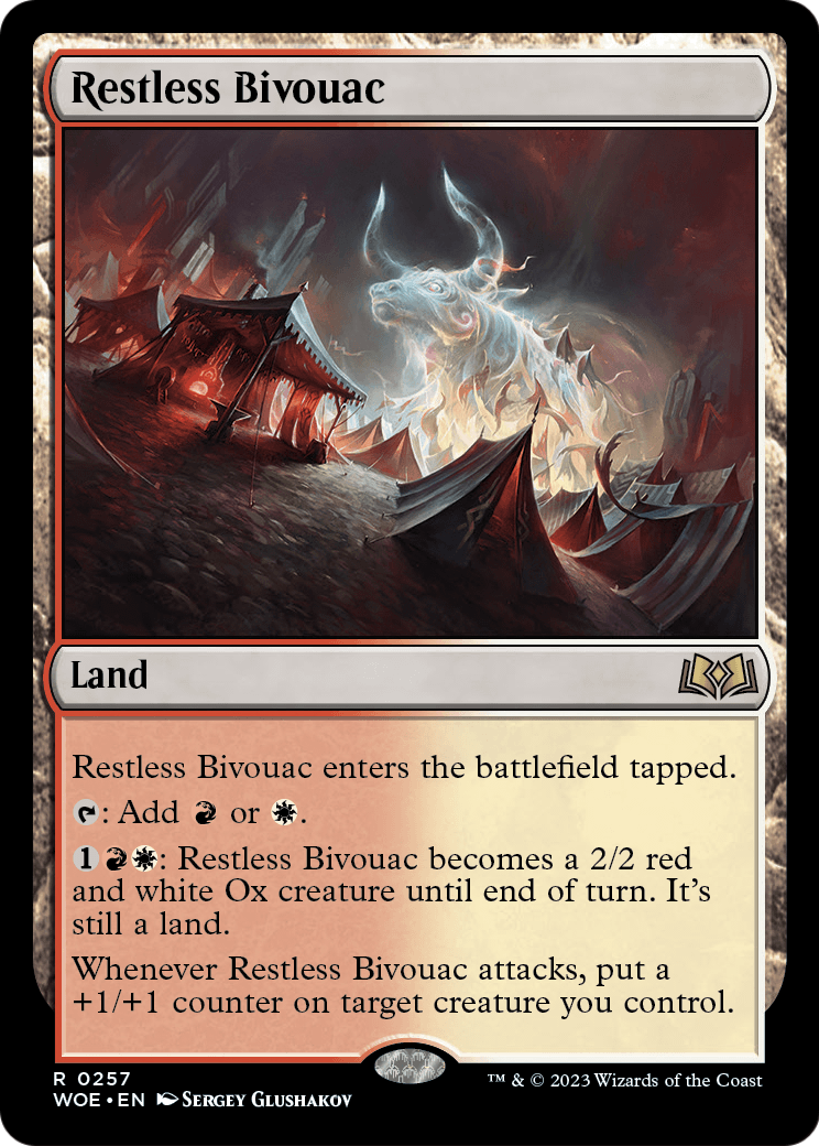Restless Bivouac (WOE-257) [Wilds of Eldraine] Foil