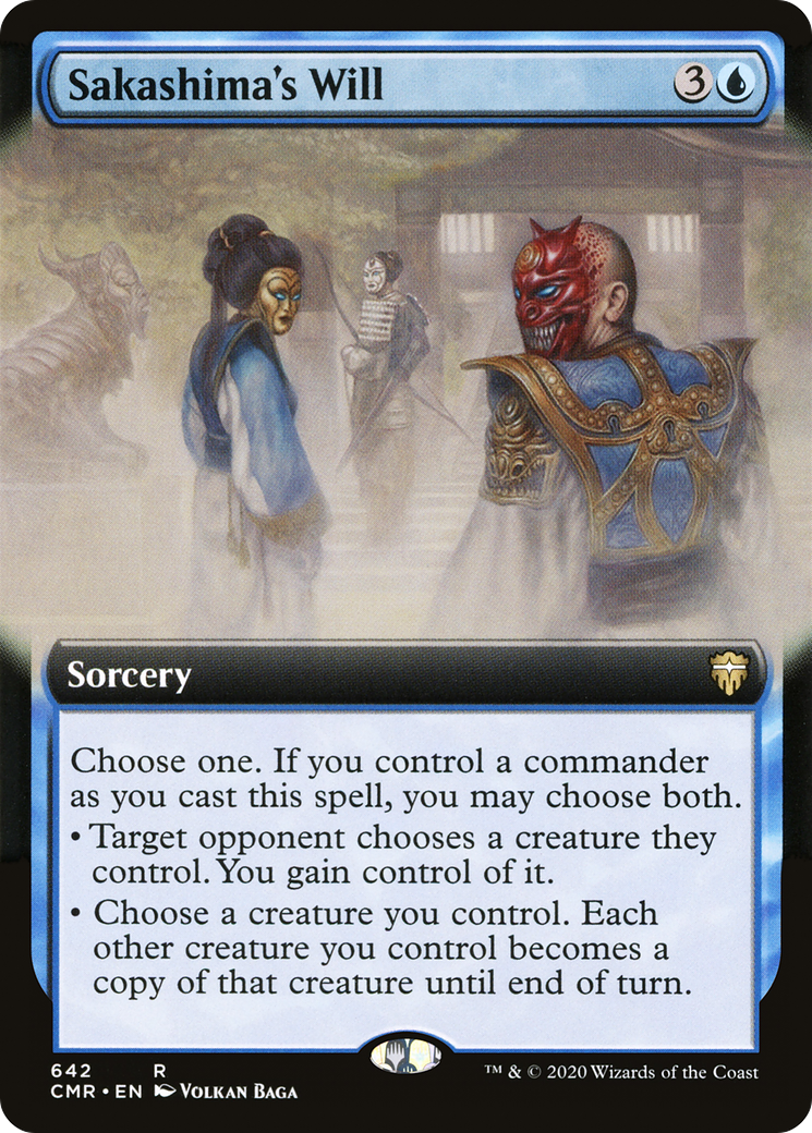 Sakashima's Will (Extended Art) (CMR-642) [Commander Legends] Foil