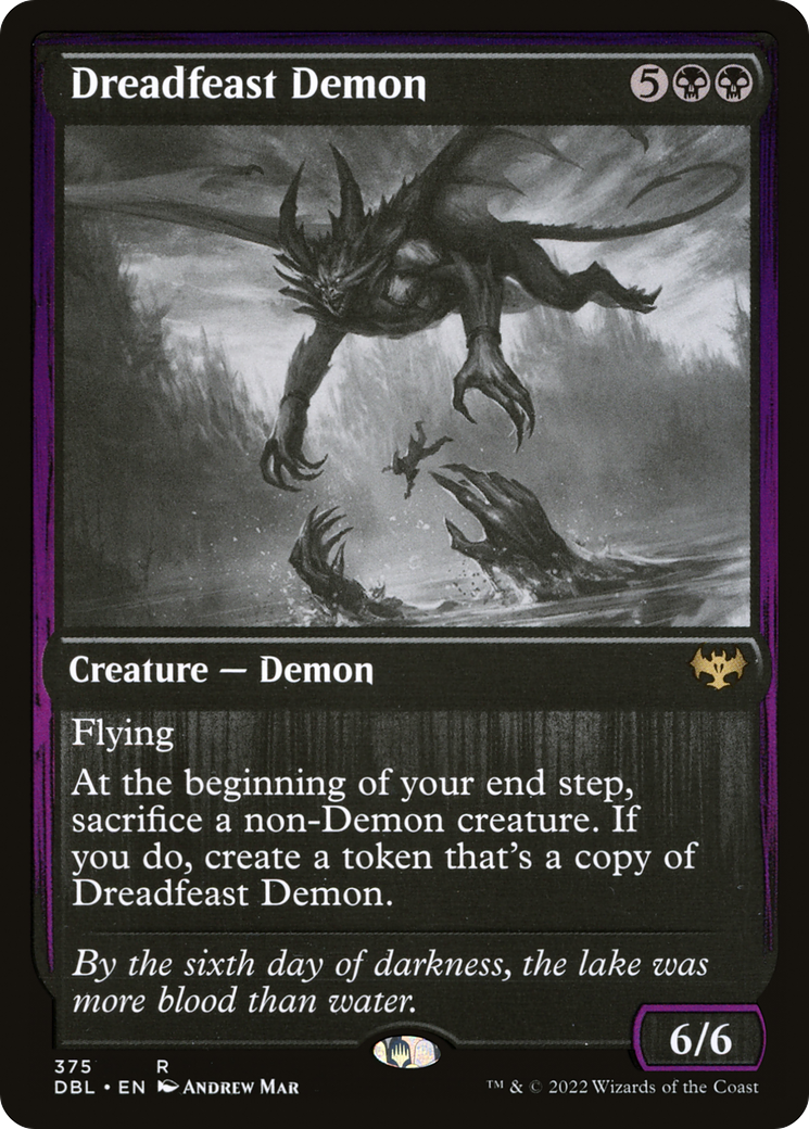 Dreadfeast Demon (DBL-375) [Innistrad: Double Feature] Foil