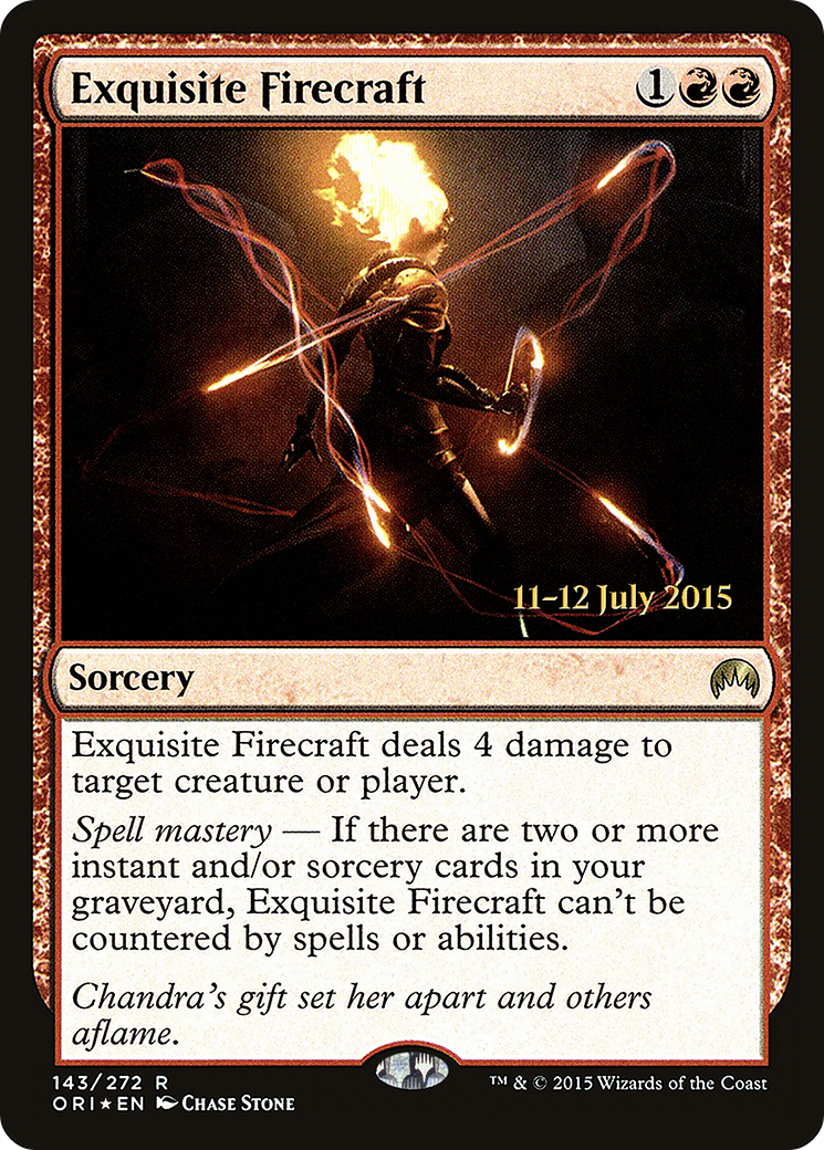 Exquisite Firecraft (PRE-143) [Magic Origins Promos] Foil