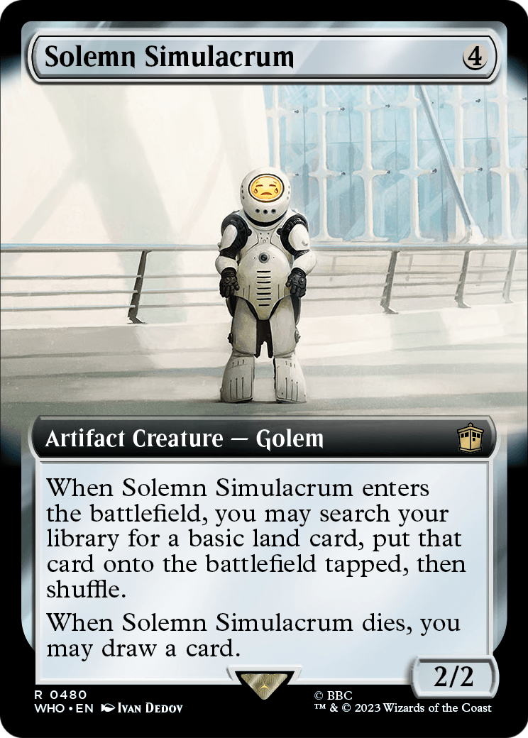 Solemn Simulacrum (Extended Art) (WHO-480) [Doctor Who] Foil