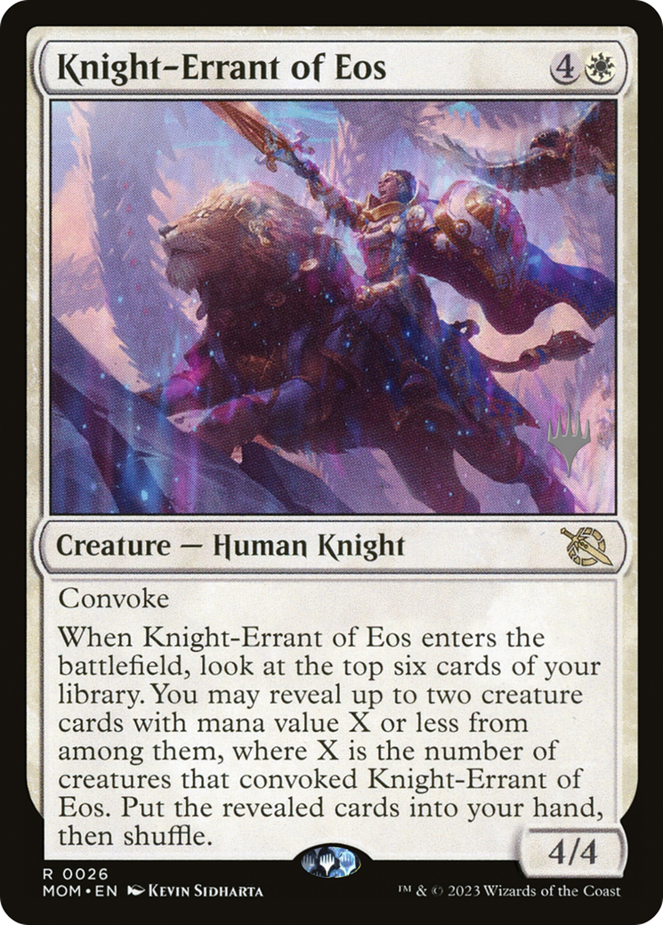 Knight-Errant of Eos (PPMOM-026) [Promo Pack: March of the Machine Promos] Foil