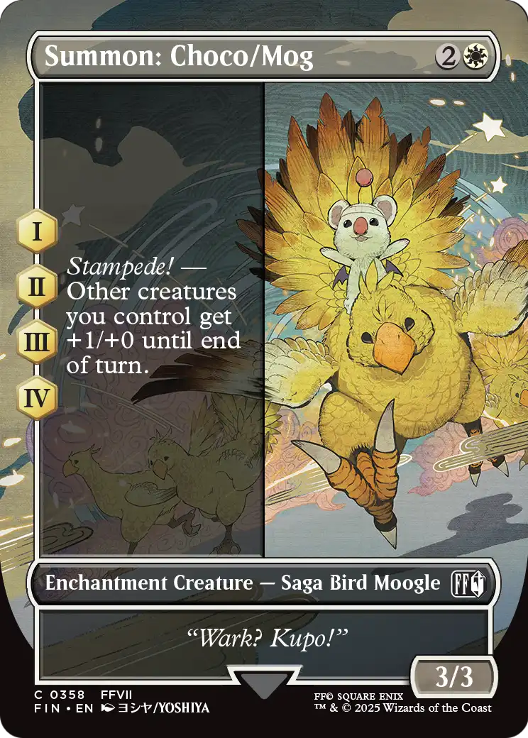 Summon: Choco/Mog (Borderless) (FIN-358) [FINAL FANTASY] Foil