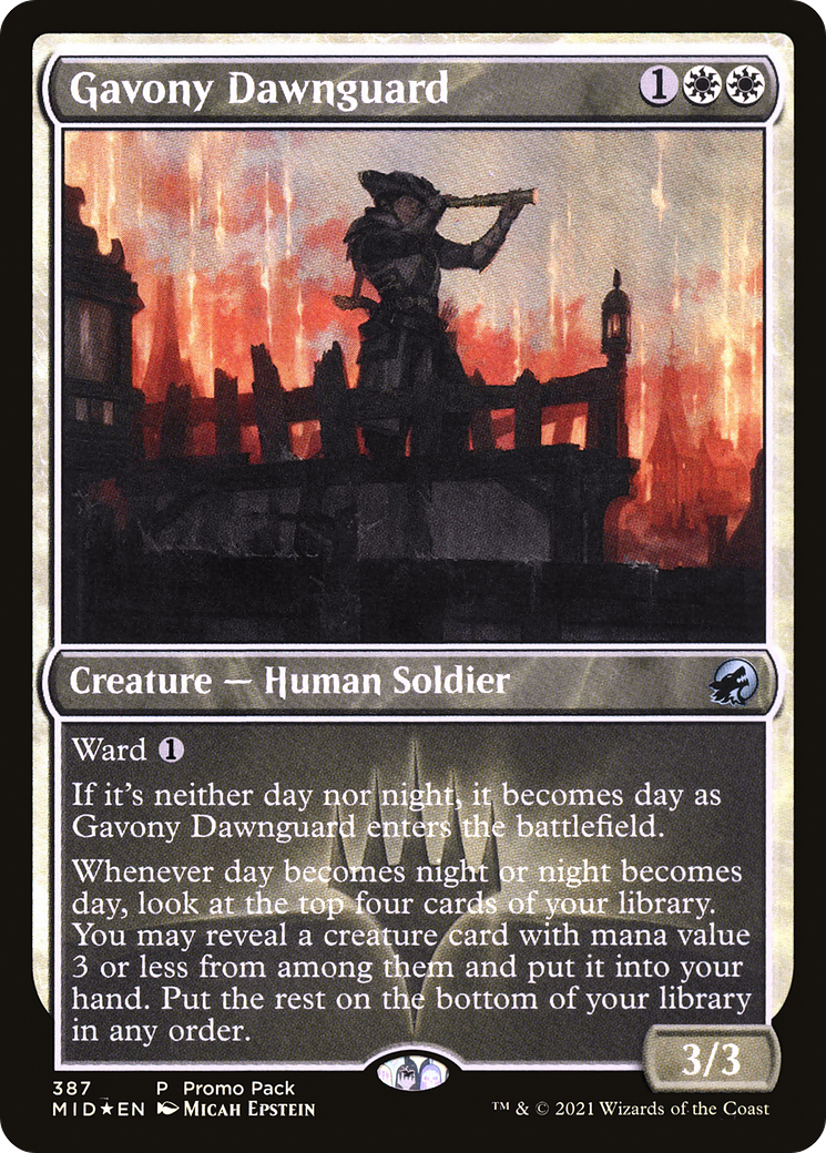 Gavony Dawnguard (PPMID-387) [Promo Pack: Innistrad: Midnight Hunt]