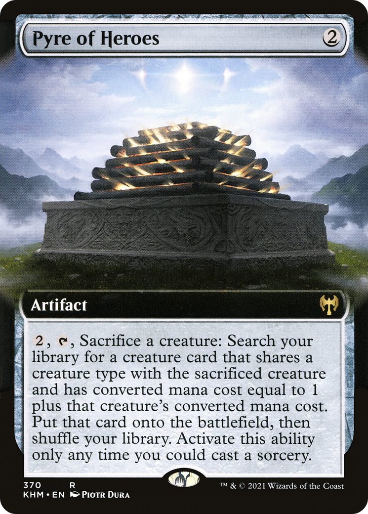 Pyre of Heroes (Extended Art) (KHM-370) [Kaldheim] Foil