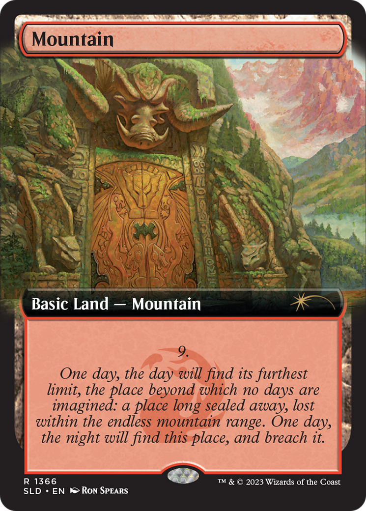 Mountain (SLD-1366) (Extended Art) [Secret Lair Drop] Foil