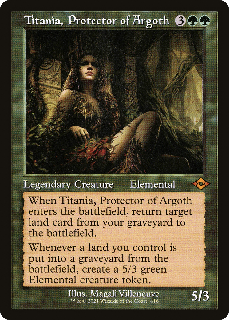 Titania, Protector of Argoth (Retro Frame) (MH2-416) [Modern Horizons 2]