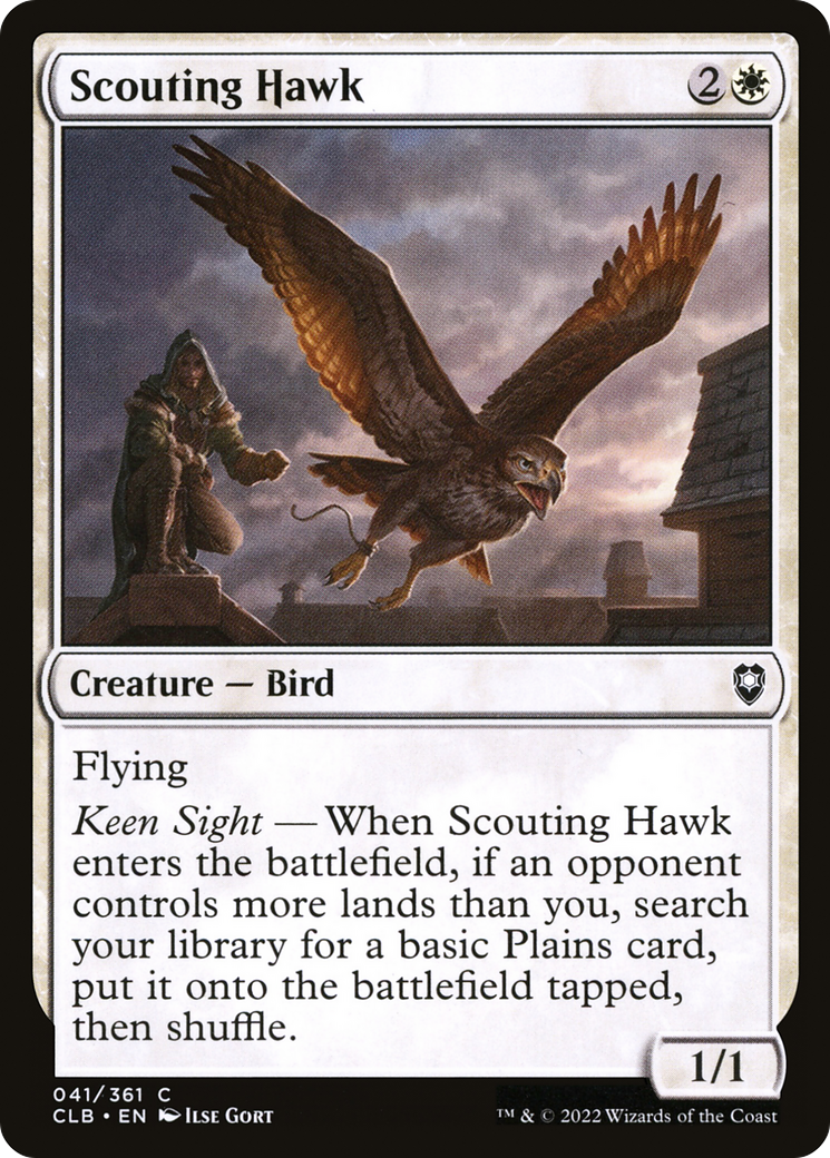 Scouting Hawk (CLB-041) [Commander Legends: Battle for Baldur's Gate] Foil