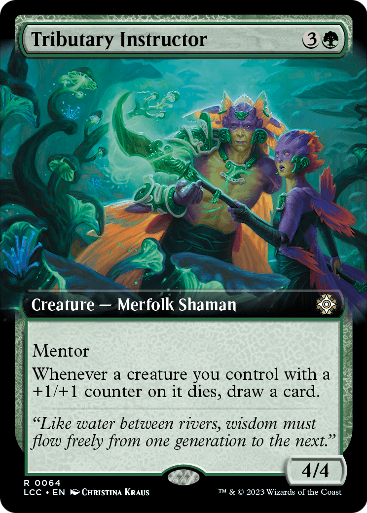 Tributary Instructor (Extended Art) (LCC-064) [The Lost Caverns of Ixalan Commander] Foil