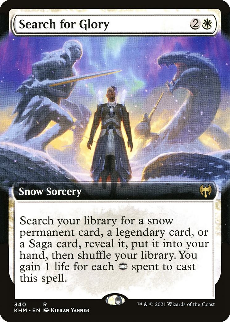 Search for Glory (Extended Art) (KHM-340) [Kaldheim] Foil