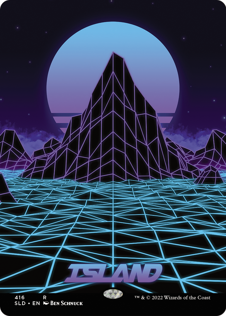Island (SLD-416) (Borderless) [Secret Lair Drop]