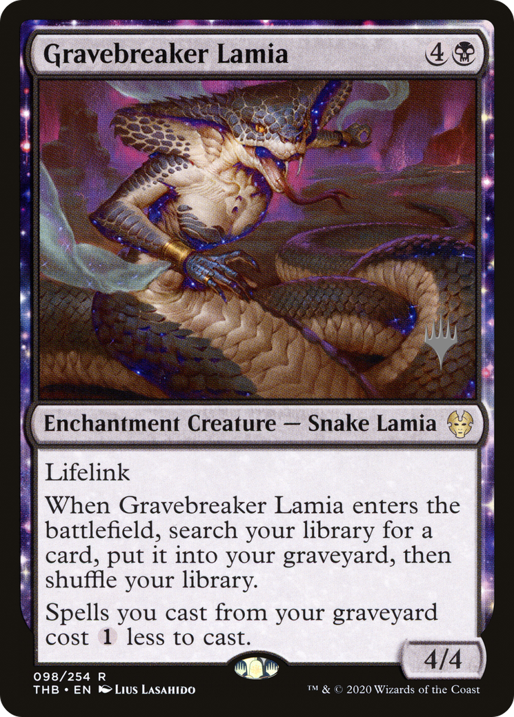Gravebreaker Lamia (PPTHB-098) [Promo Pack: Theros Beyond Death Promos]