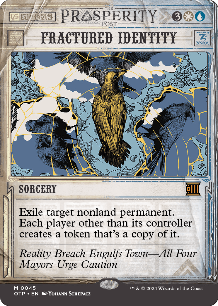 Fractured Identity (OTP-045) (Showcase) (Borderless) [Breaking News] Foil
