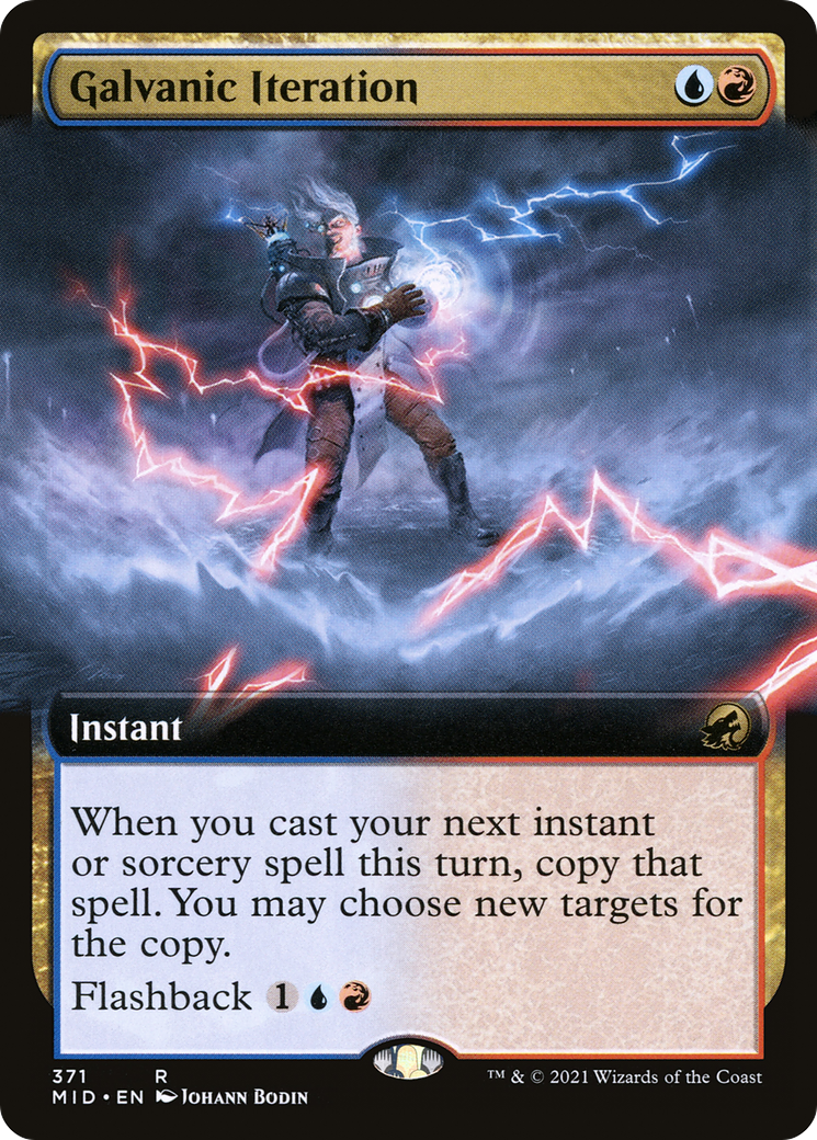Galvanic Iteration (Extended Art) (MID-371) [Innistrad: Midnight Hunt] Foil