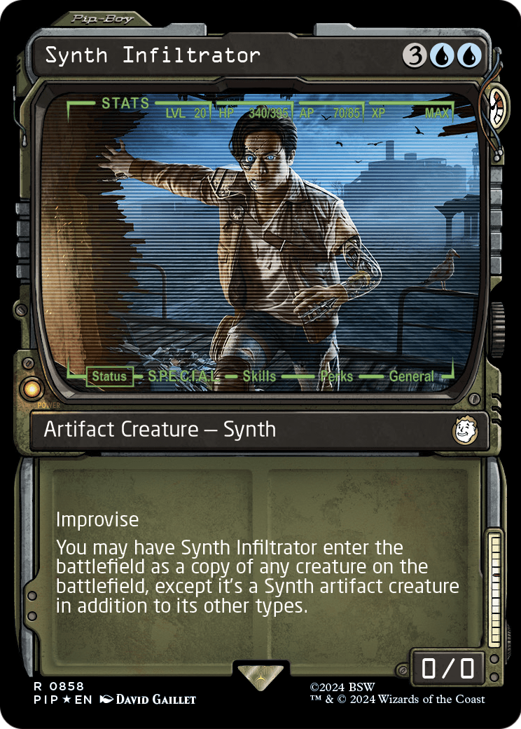 Synth Infiltrator (Showcase) (Surge Foil) (PIP-858) [Fallout] Foil