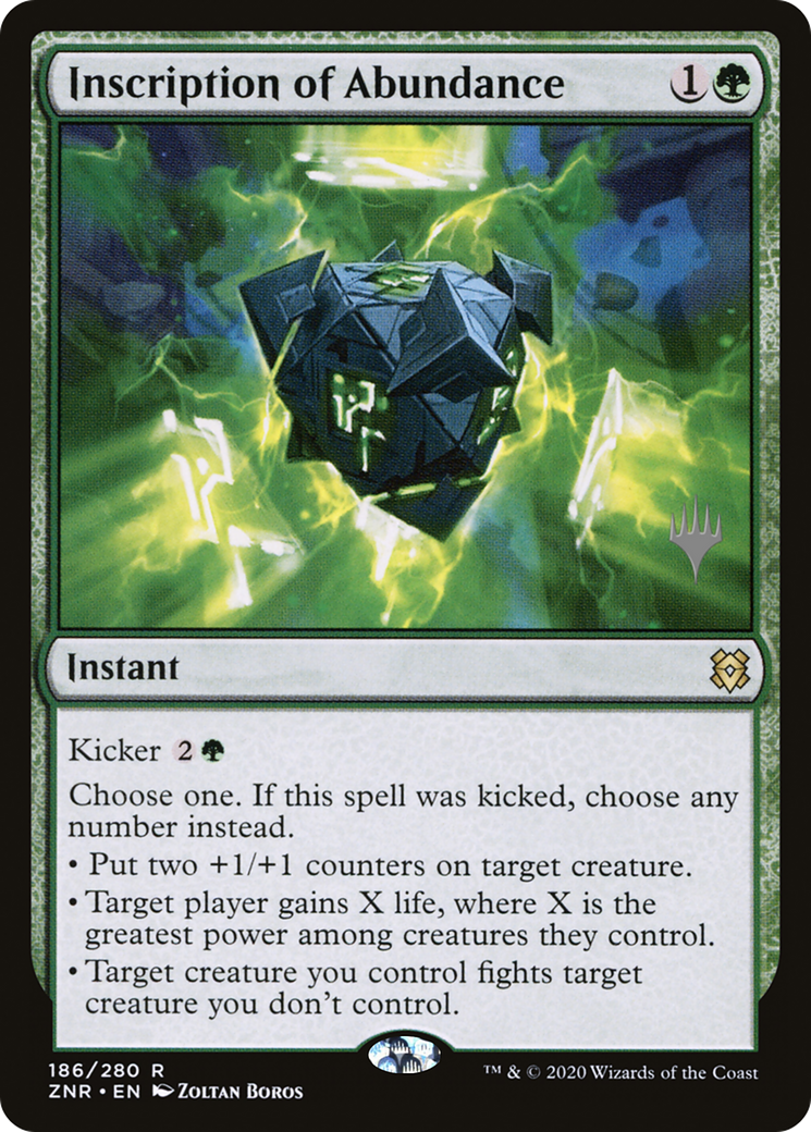 Inscription of Abundance (PPZNR-186) [Promo Pack: Zendikar Rising Promos]