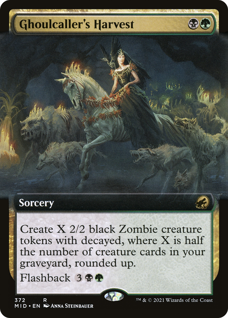 Ghoulcaller's Harvest (Extended Art) (MID-372) [Innistrad: Midnight Hunt] Foil